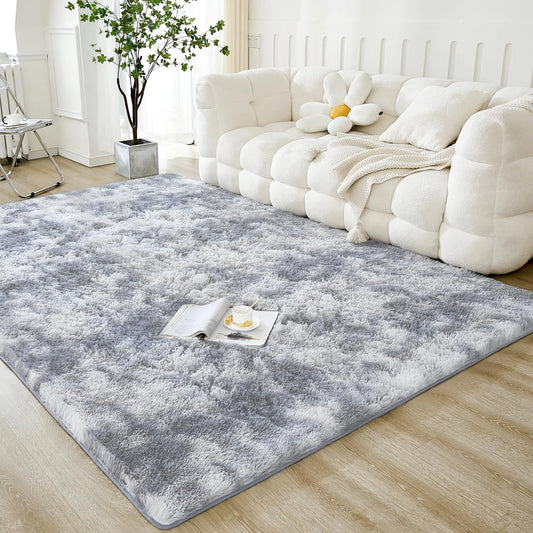 Alfombra Peluda  Gris Claro